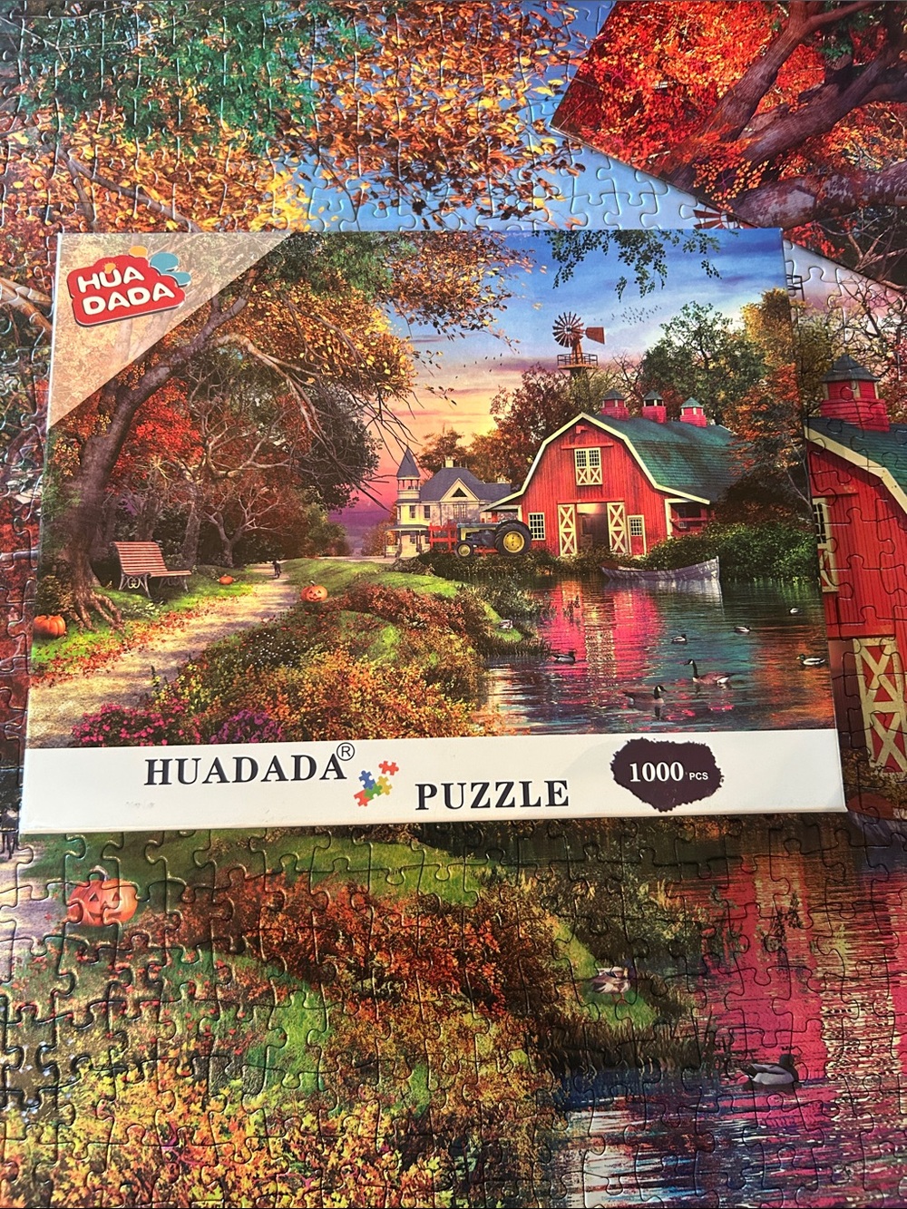 HUADADA Autumn Barn 1000-Piece Puzzle